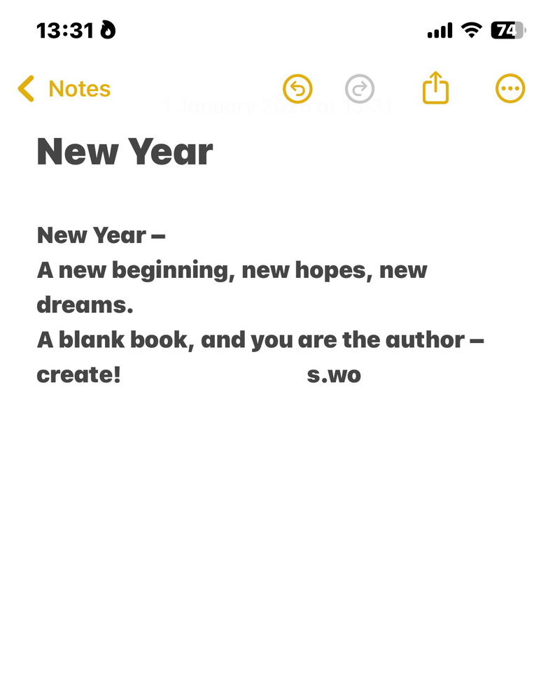 Happy new year 🎆