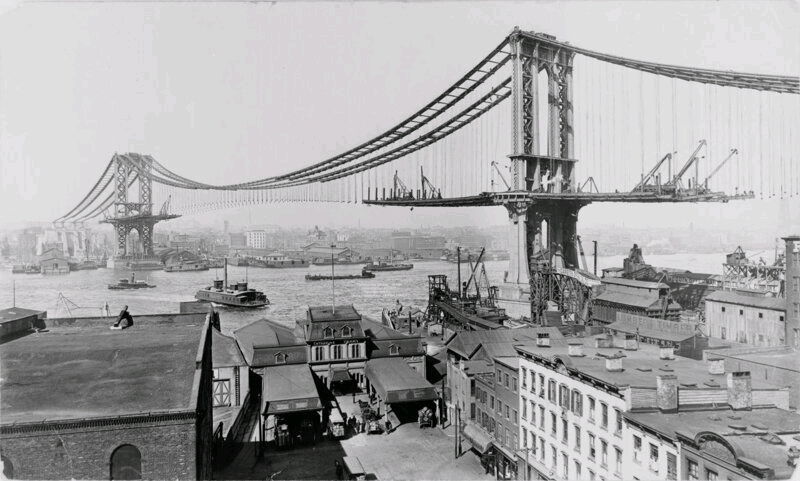 Строительство Манхэттенского моста. 1909 г.