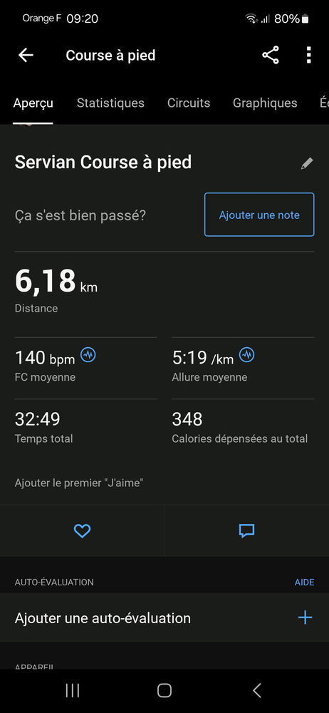 Course matinale