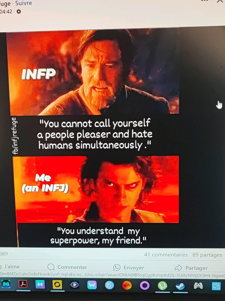 La dualité de l'homme... INFJ 🤣