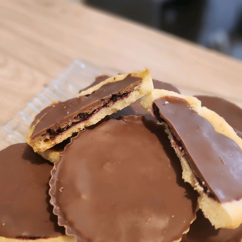 Sablés myrtille / chocolat 😍