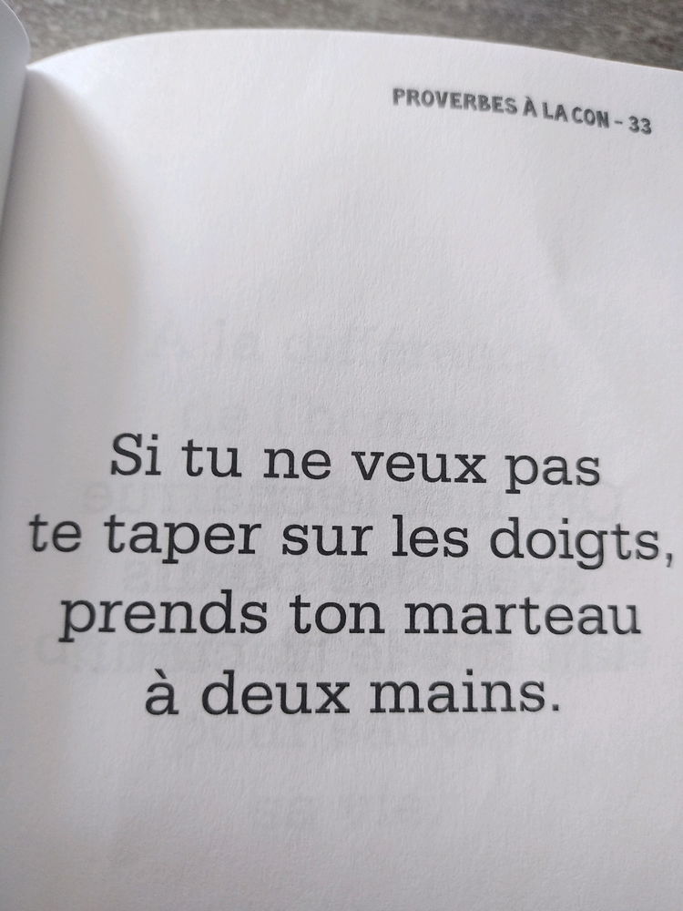 Proverbes à la c....noix