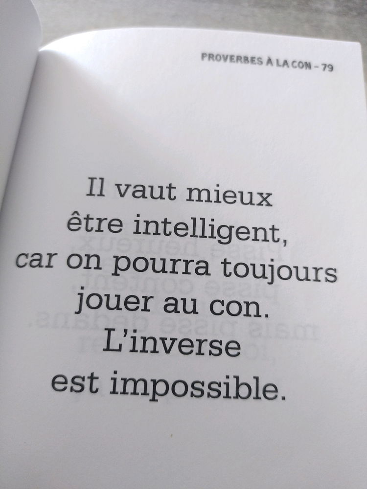 Proverbes à la c....noix