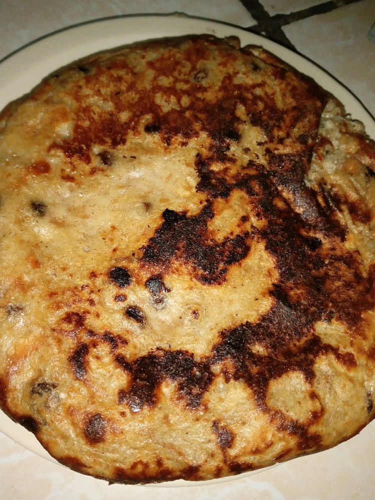 Hice budín en sartén 
Créanme que sabe mejor de lo que se ve.