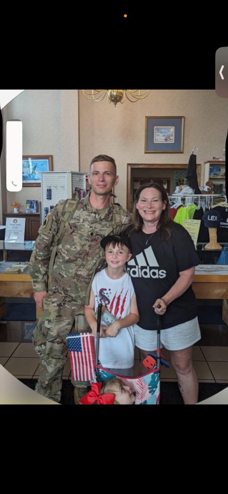 I’m the guy in uniform. That’s my mom and brother