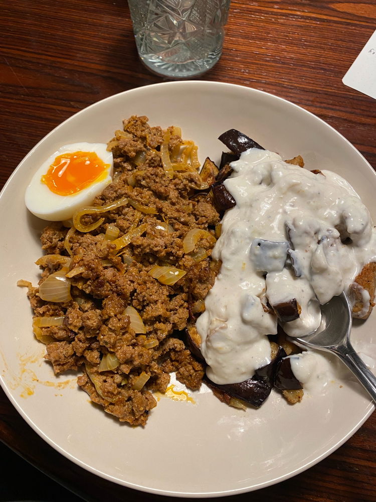 Minced meat and aubergine