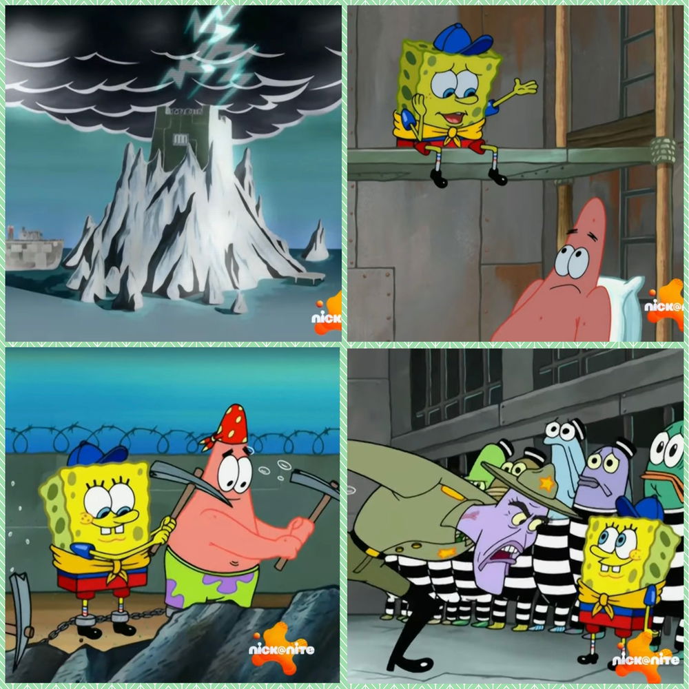 Bro is SpongeBob and Patrick at Alcatraz prison ? 😮