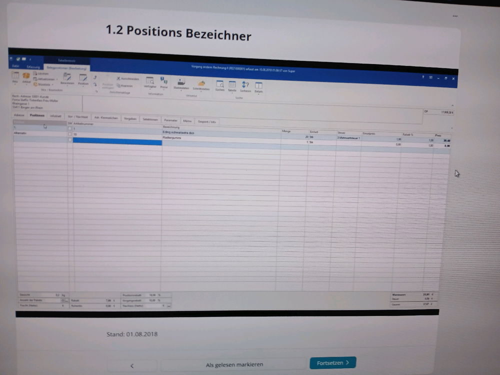 Wenn mann den Tag mit Schulungen verbringt