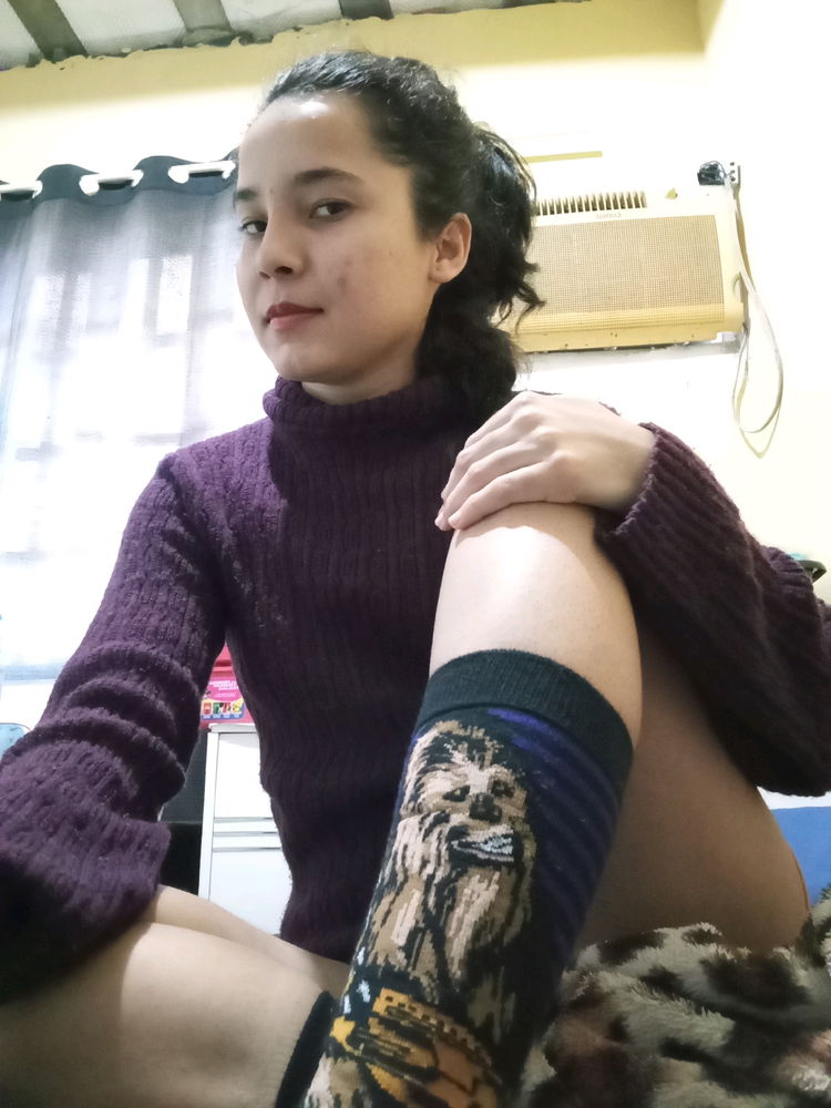 😋Só pra mostrar minha meia de star wars para vocês hehehe