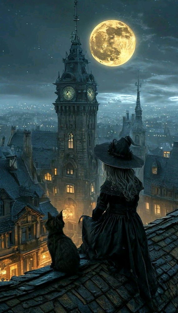 🌕🐈‍⬛🧙🏻‍♀️