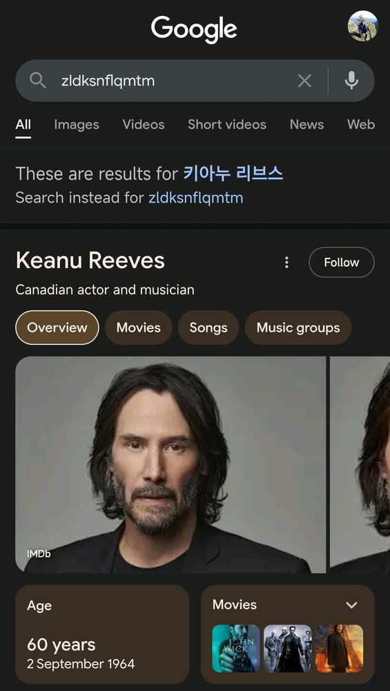 "Whoa" he said in Keanu