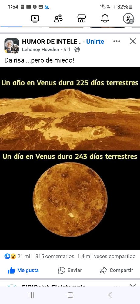 Los días y los años en Venus