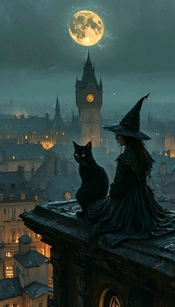 🐈‍⬛🌕🧙🏻‍♀️
