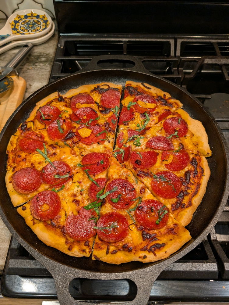 Cast iron pizza