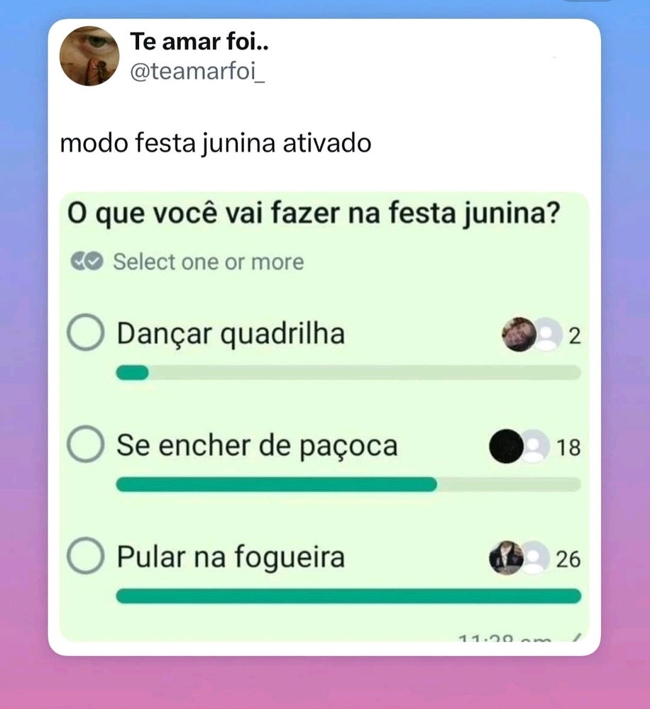 Só venha junho 🤎