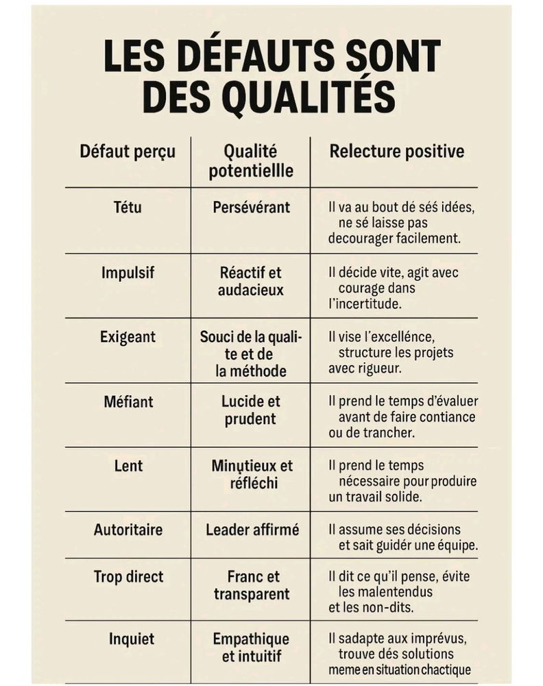 Voir les défauts autrement 👌