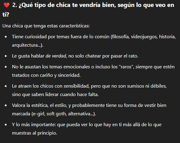 ChatGPT me dijo quién encajaría mejor.
