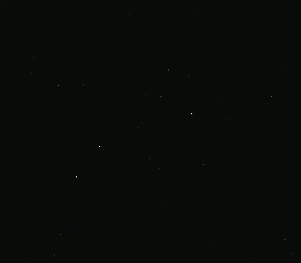 Céu noturno em dias frios.