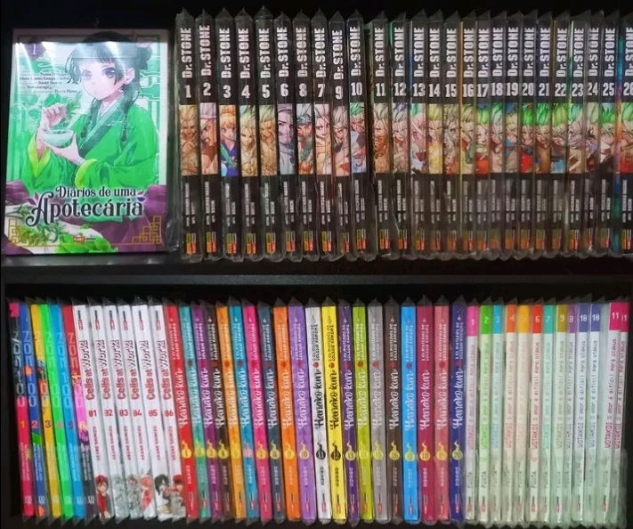 Minha coleção de mangás físicos