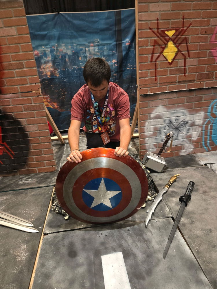 I am proud to pose with this shield in Fan Fusion