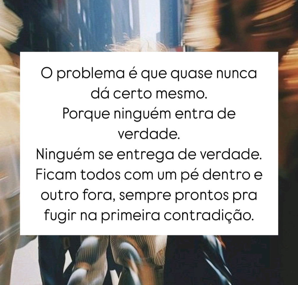 Fato sobre relações hoje.