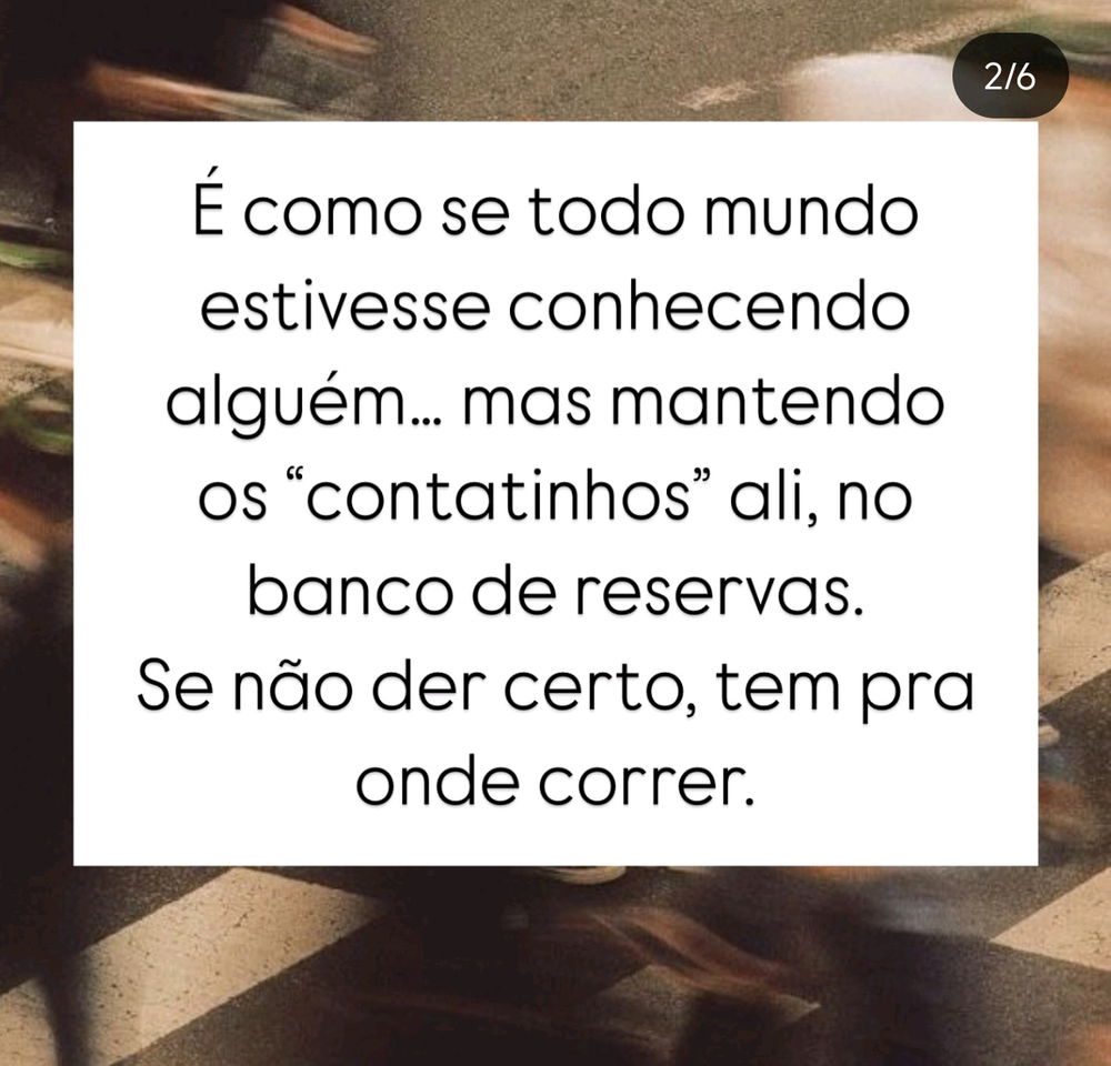 Fato sobre relações hoje.