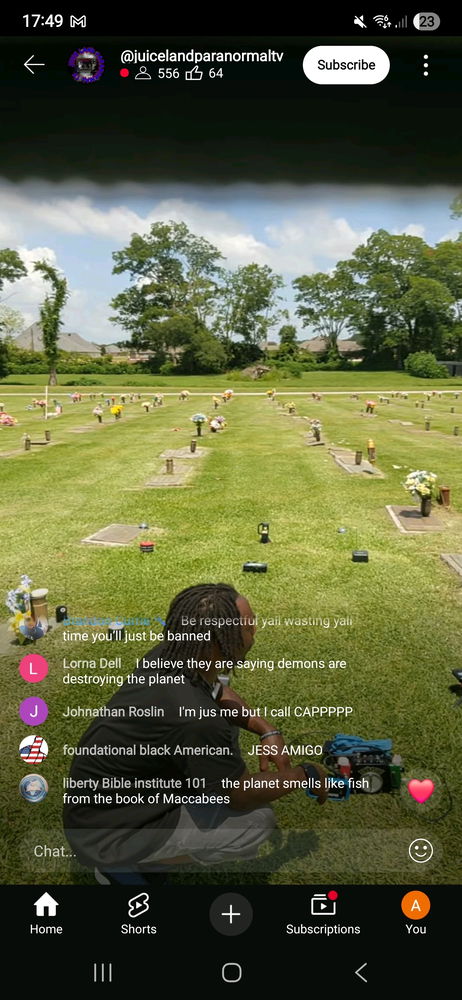 This bro in the cemetery talking to random dead people over a radio 🤣