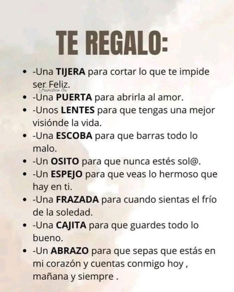 Regalos significativos.