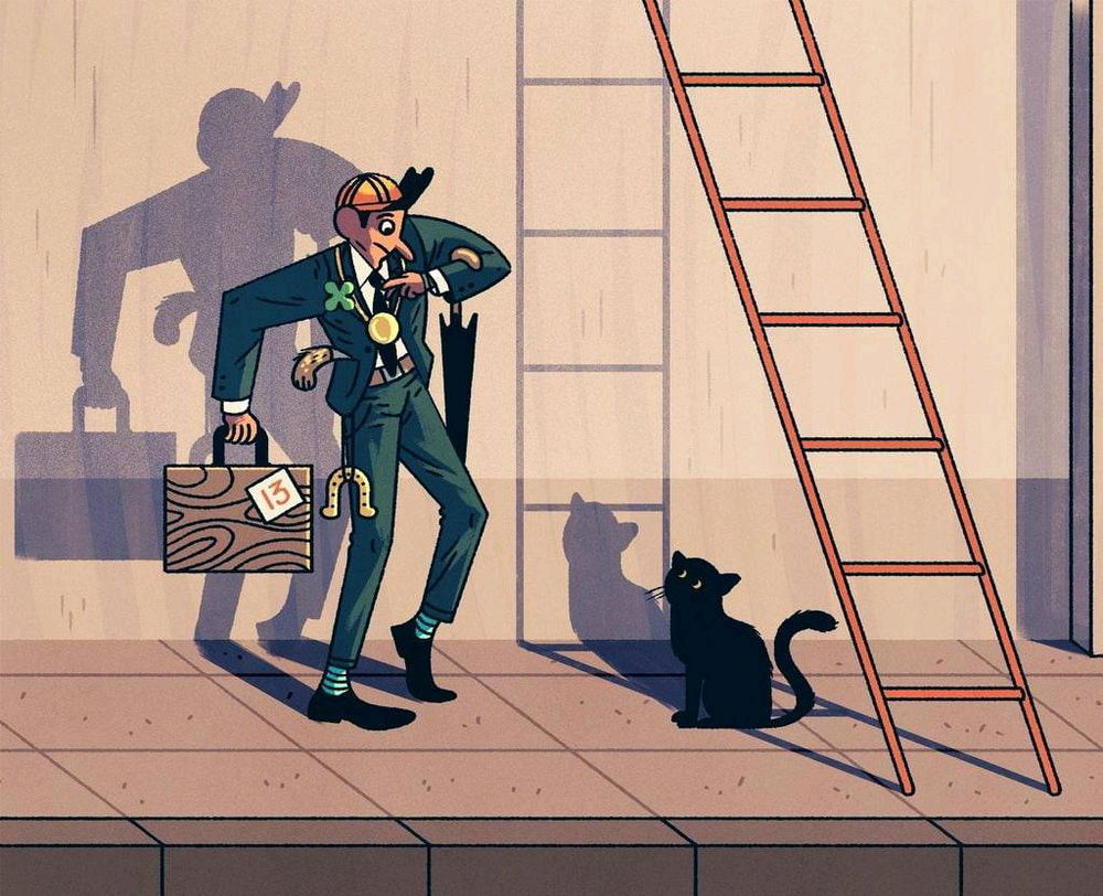 More than 55% of people believe in superstitions.