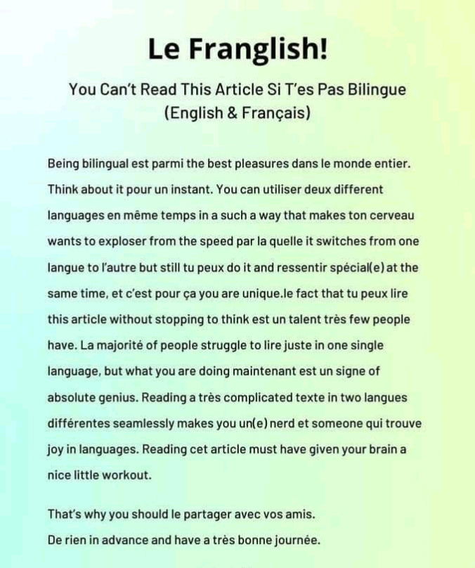 Français English 
French anglais 😂🤷🏻‍♂️