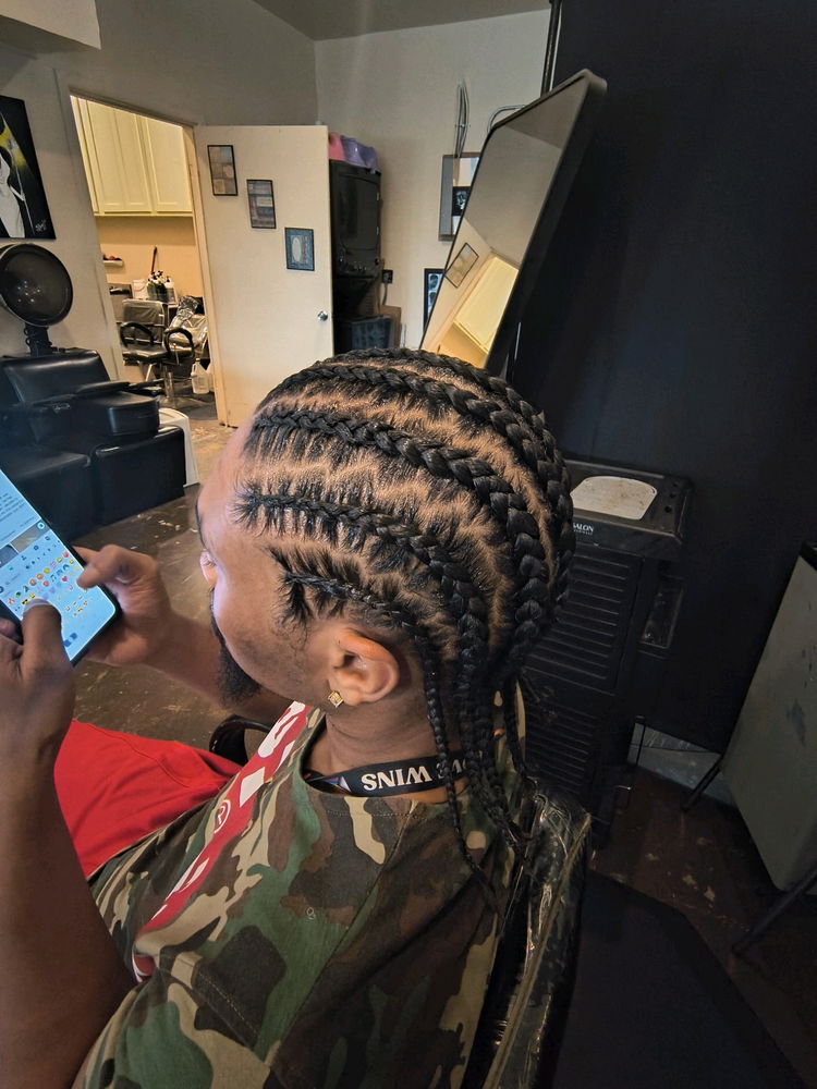 Got braids before and after , lol my hair is long