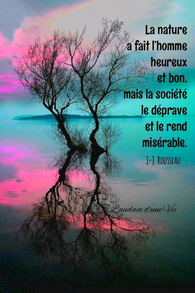 Pensée de J-J Rousseau