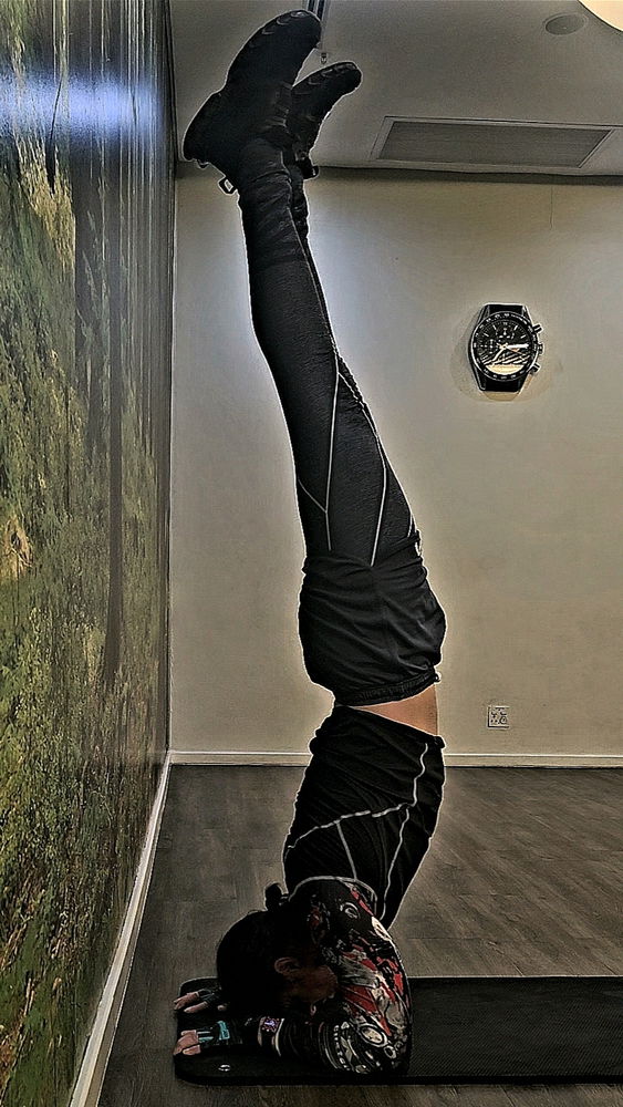 Forearm stands coming along