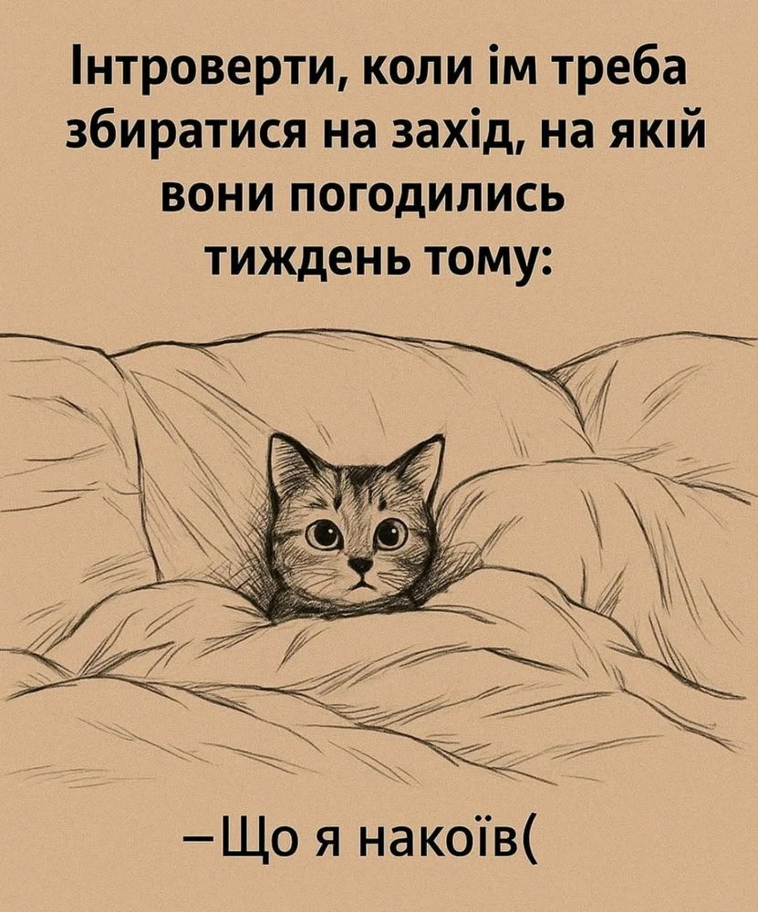 Коли ти такий інтроверт.
