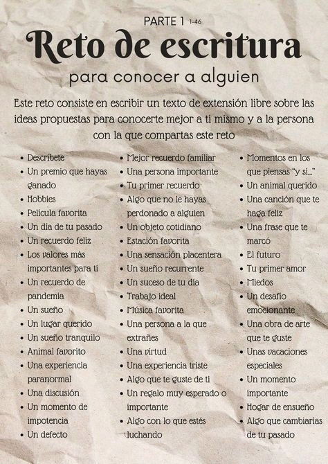 Reto de escritura
