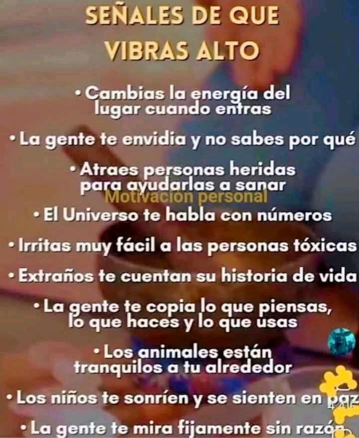 Señales de que Vibras Alto