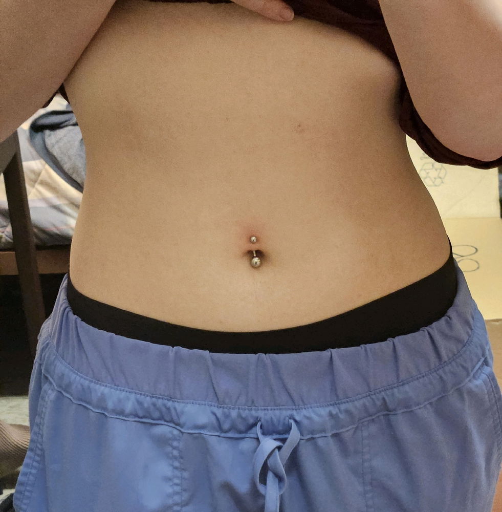 Got my belly pierced last night