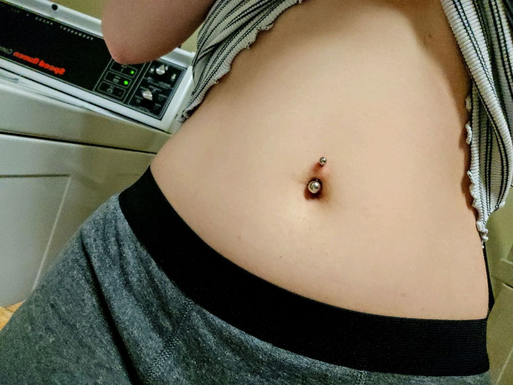 Got my belly pierced last night