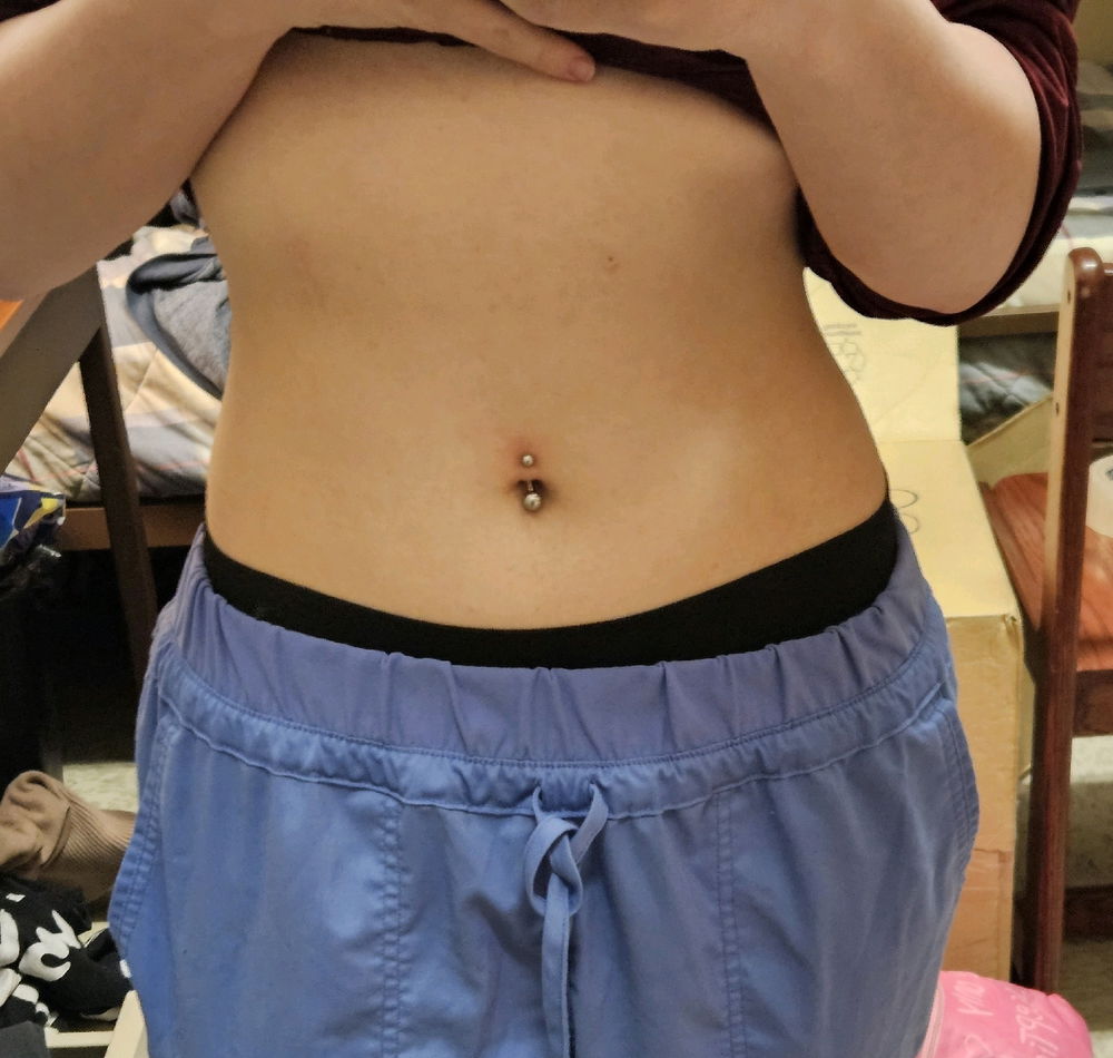Got my belly pierced last night