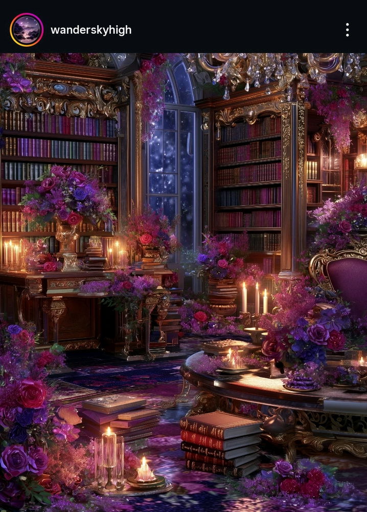 Pink and Gold Library