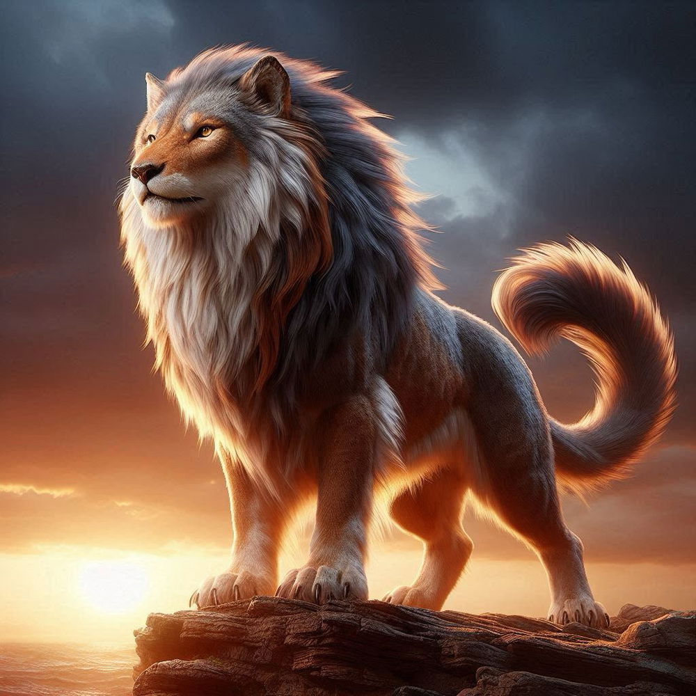 Wolf lion hybrid