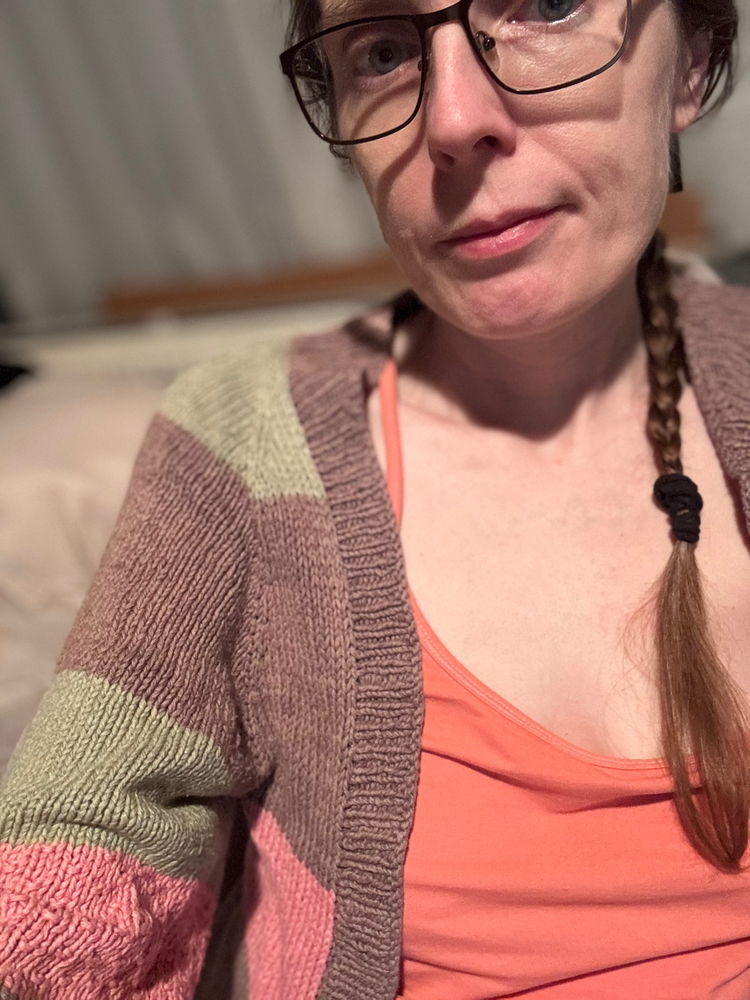 First cardigan I ever knitted