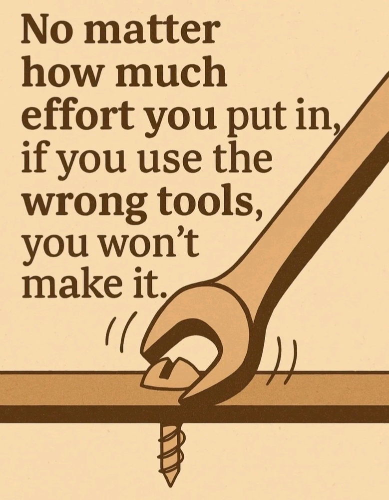 Right tools... Right mindset...
Right path... 🔩🔧💡🧠🏞🌬🌿🌻✨️