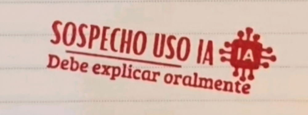 El nuevo sello en la escuela de mi primo pequeño.