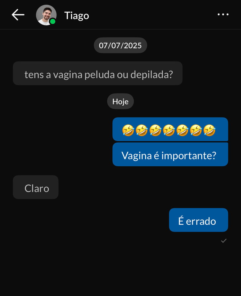 Tua opinião? Essa?