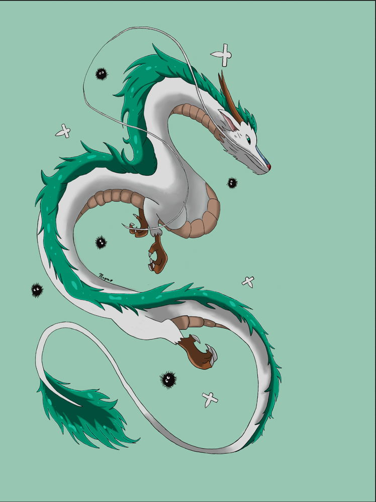 Haku (spirited away) a digital drawing ✨✨