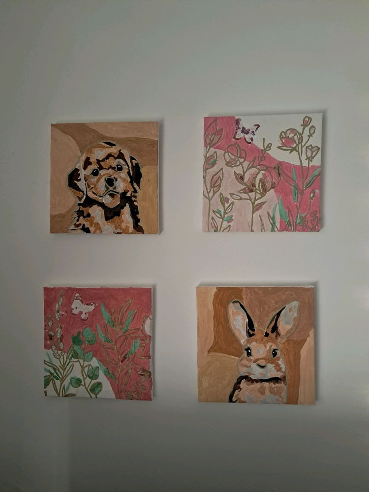 C'était de la peinture numéroté de chez action, mais j'aime trop le rendu une fois accroché, sur mon mur dans mon bureau