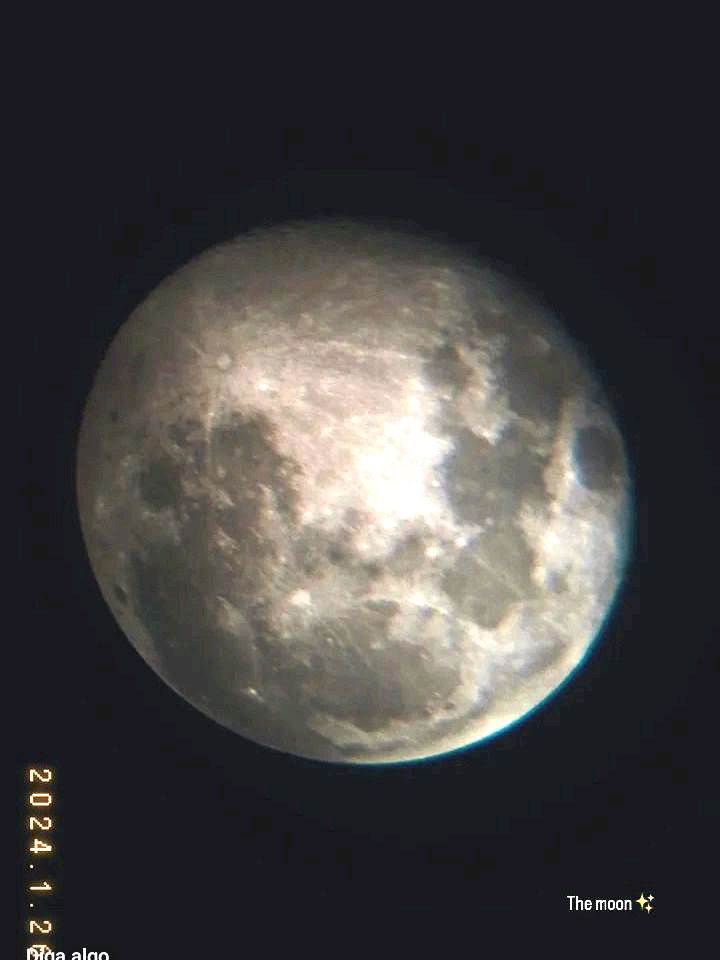 Foto da lua com o telescópio greika70070✨