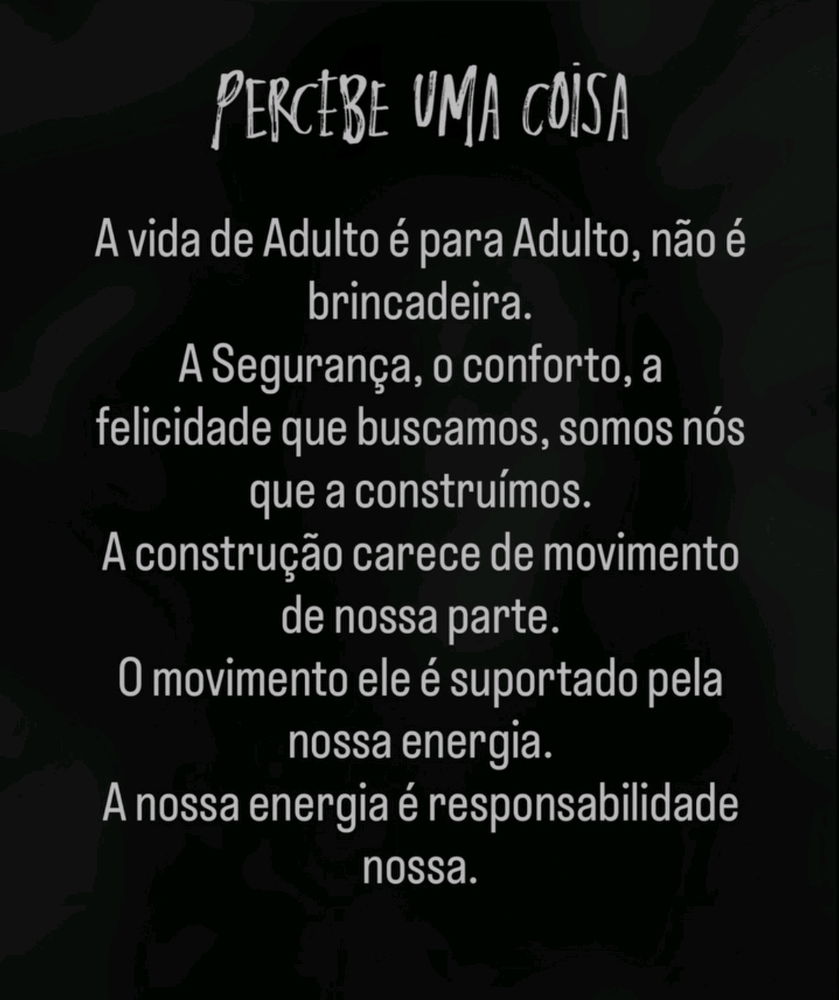 Construir carece de movimento da nossa parte!!