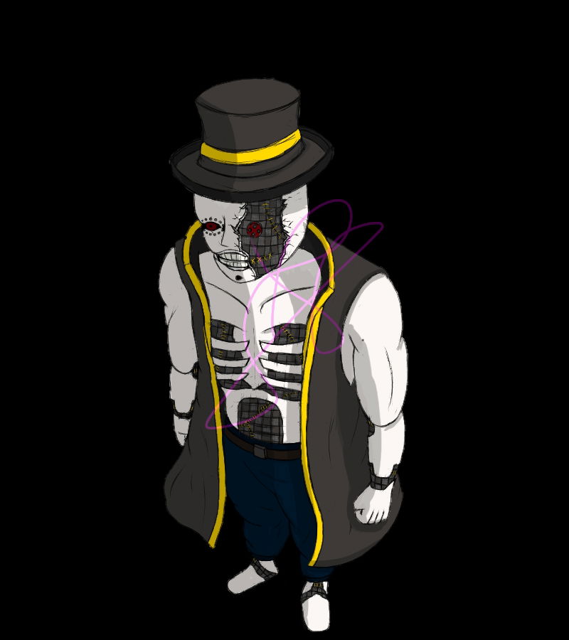 Fiz o token do meu personagem do rpg de Jujutsu. E tô com preguiça de ajeitar o chapéu.